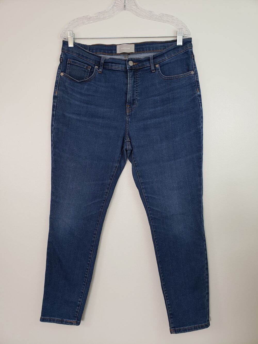 Y2K Everlane Womens Jeans Size 32 Ankle Stretch Skinny Blue Cottagecore Cowgirl